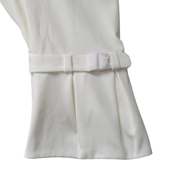 The Limited Blazer Size 24W Open Front Pleated Cuffs Marshmallow Color Buttons - Picture 4 of 13